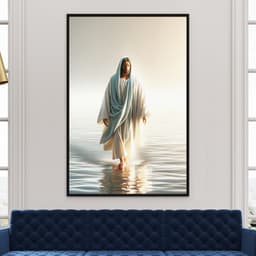 Quadro Decorativo Religiosos Jesus Caminhando sobre as águas