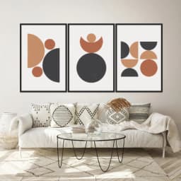 Kit Quadros Decorativos Geométrico