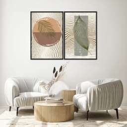 Kit Quadros Decorativos Folhas E Texturas
