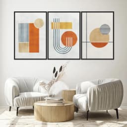 Kit Quadros Decorativos Geométrico