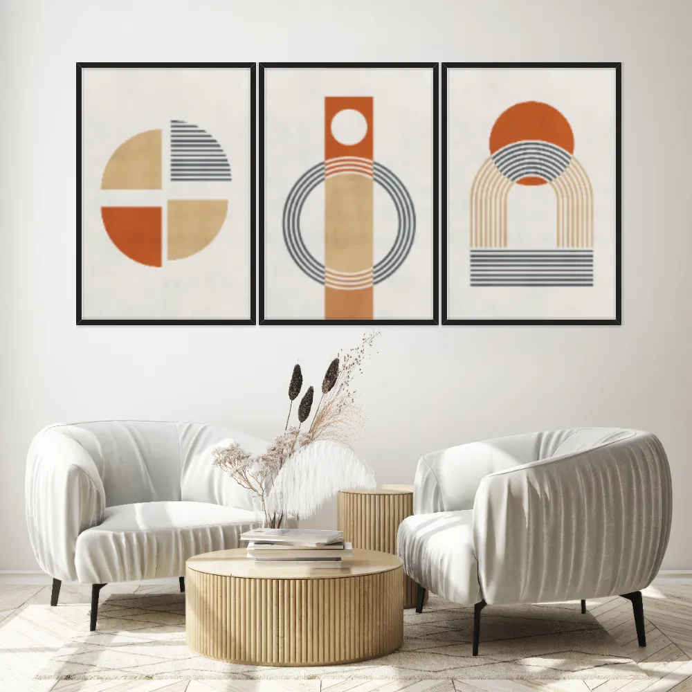 Kit Quadros Decorativos Geométrico