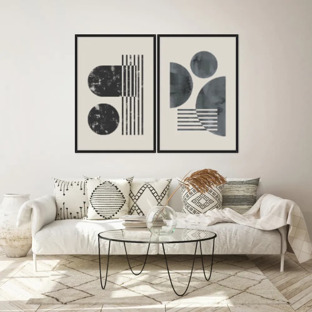 Kit Quadros Decorativos Geométrico