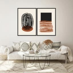 Kit Quadros Decorativos Abstrato Minimalista