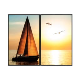 Kit Quadros Decorativos Pôr Do Sol