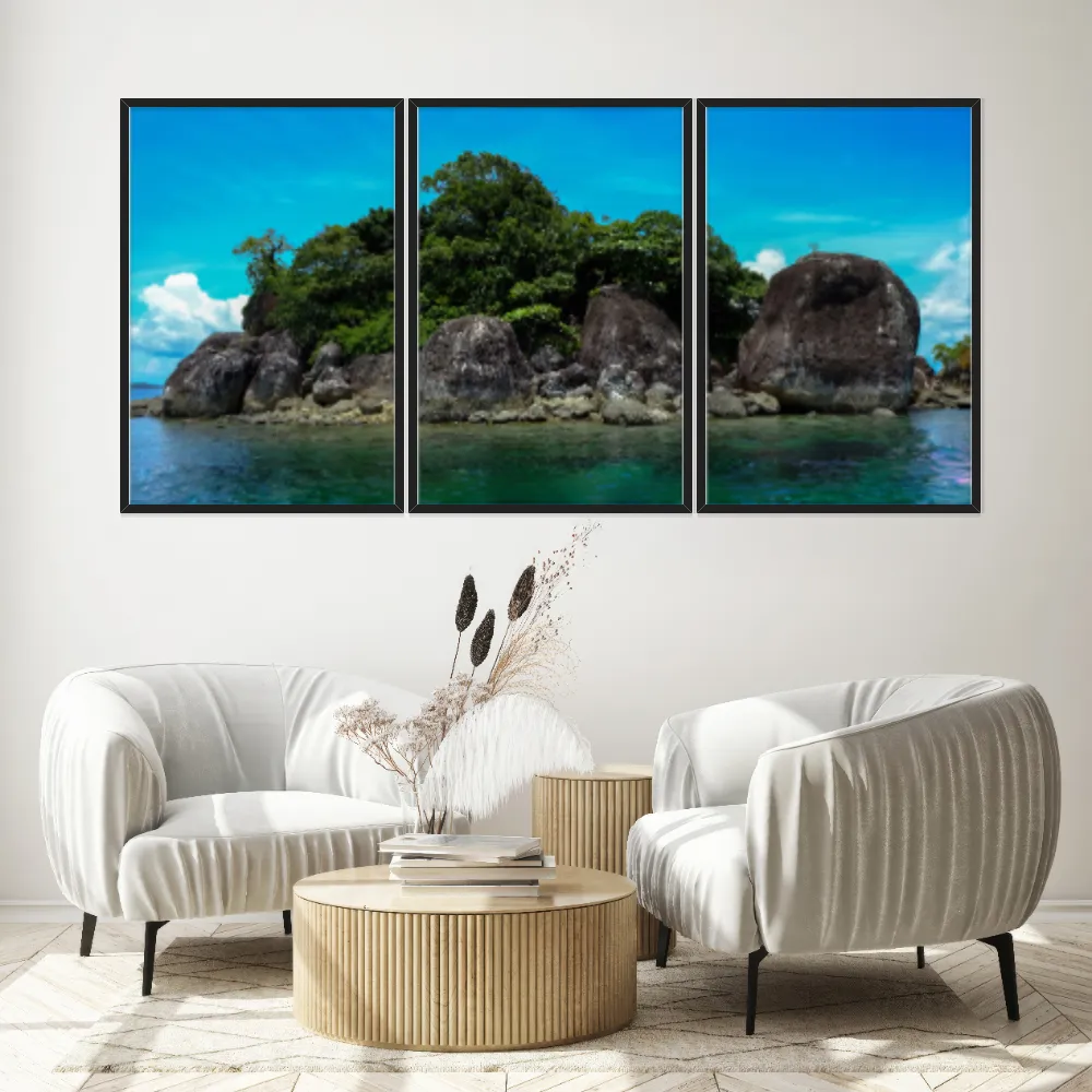 Kit Quadros Decorativos Ilha