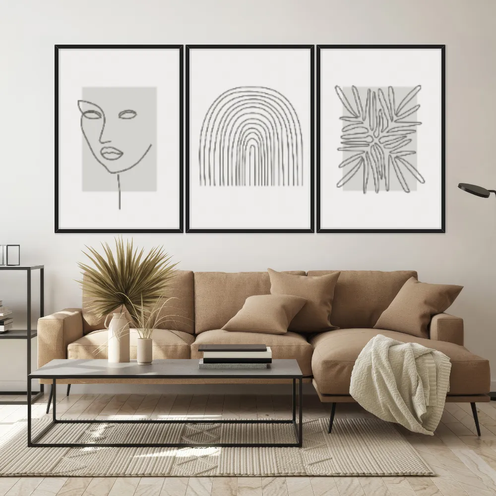 Kit Quadros Decorativos Minimalista