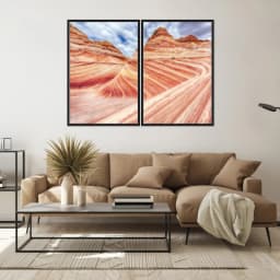 Kit Quadros Decorativos Ondas