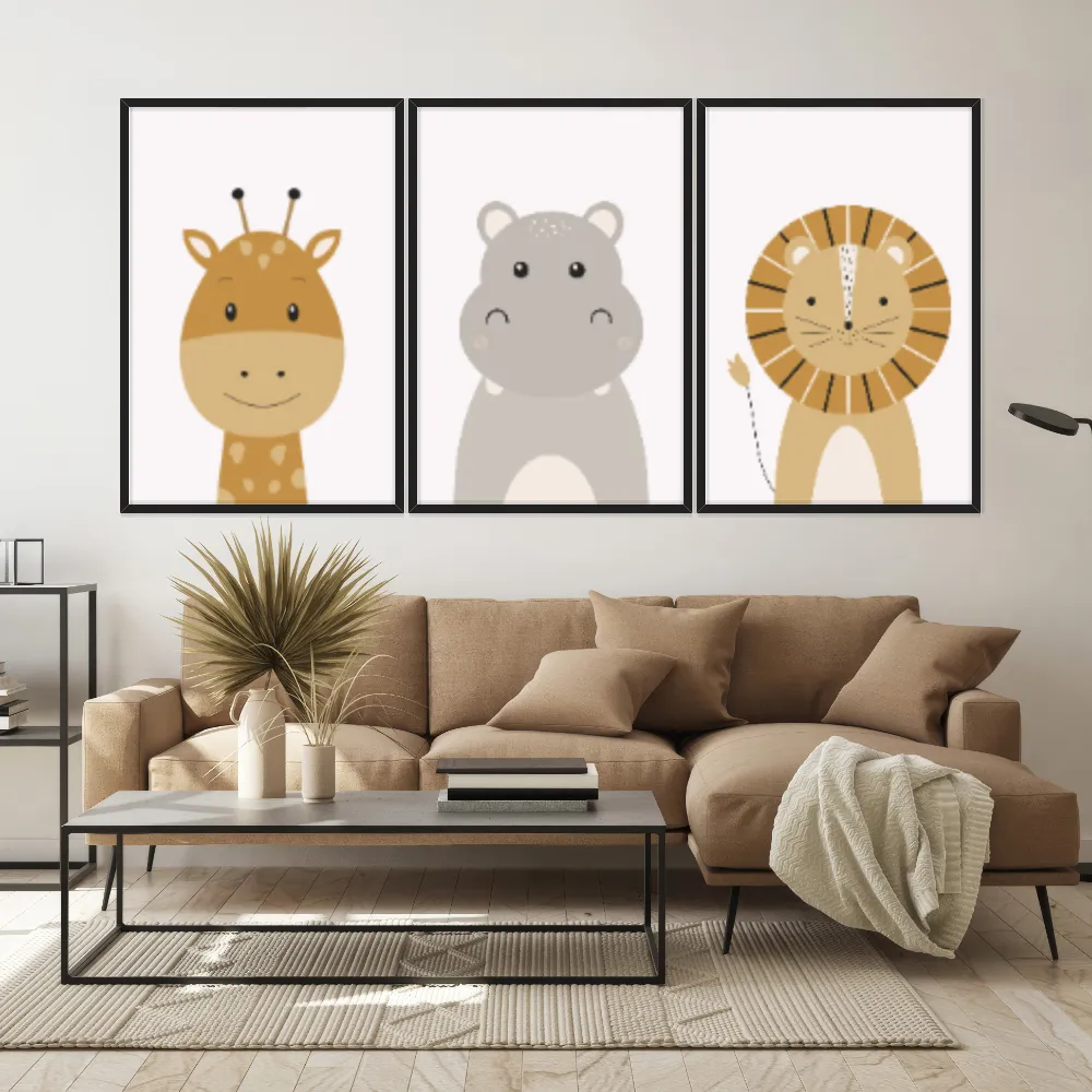 Kit Quadros Decorativos Safari
