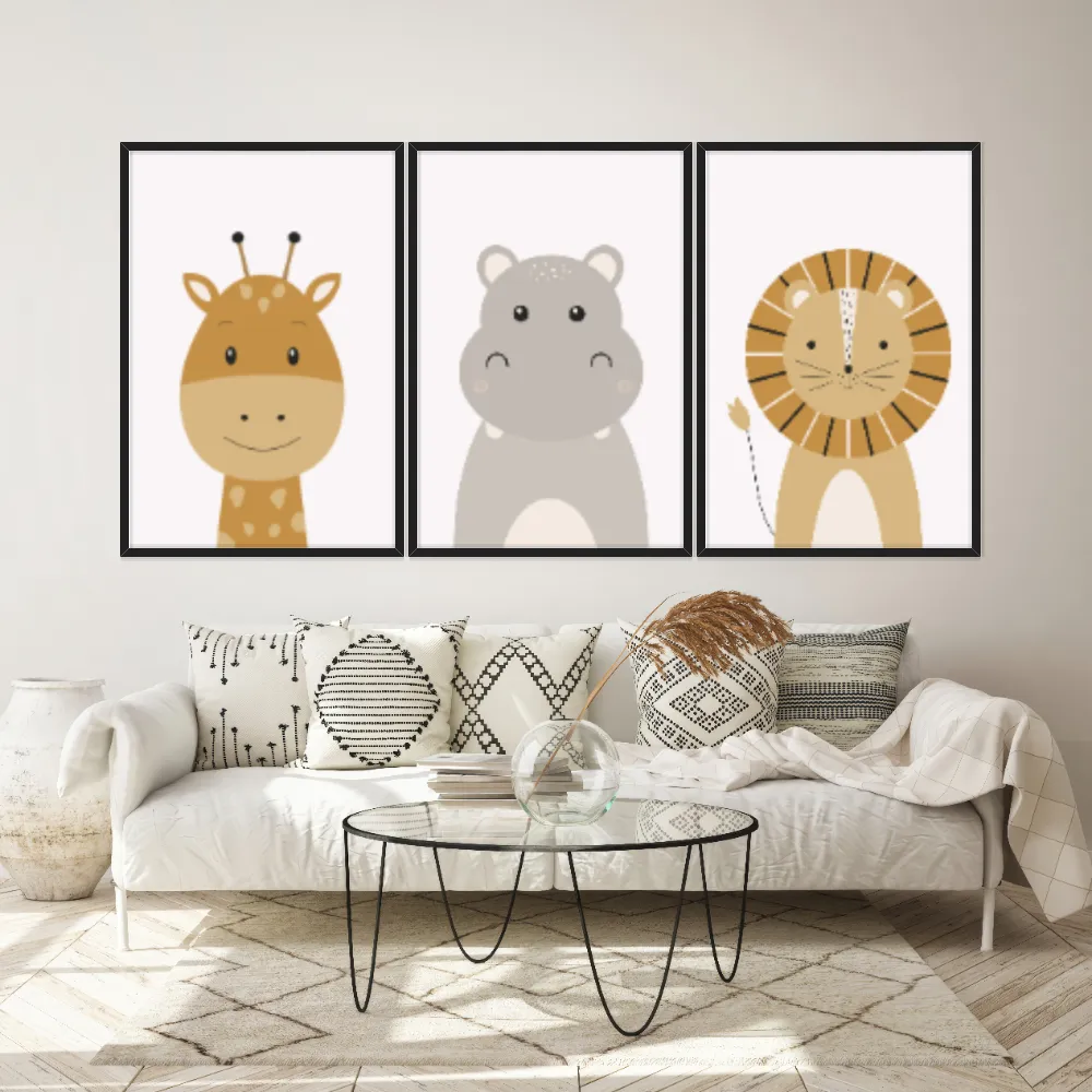 Kit Quadros Decorativos Safari