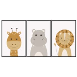 Kit Quadros Decorativos Safari