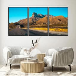 Kit Quadros Decorativos Estrada Com Montanhas