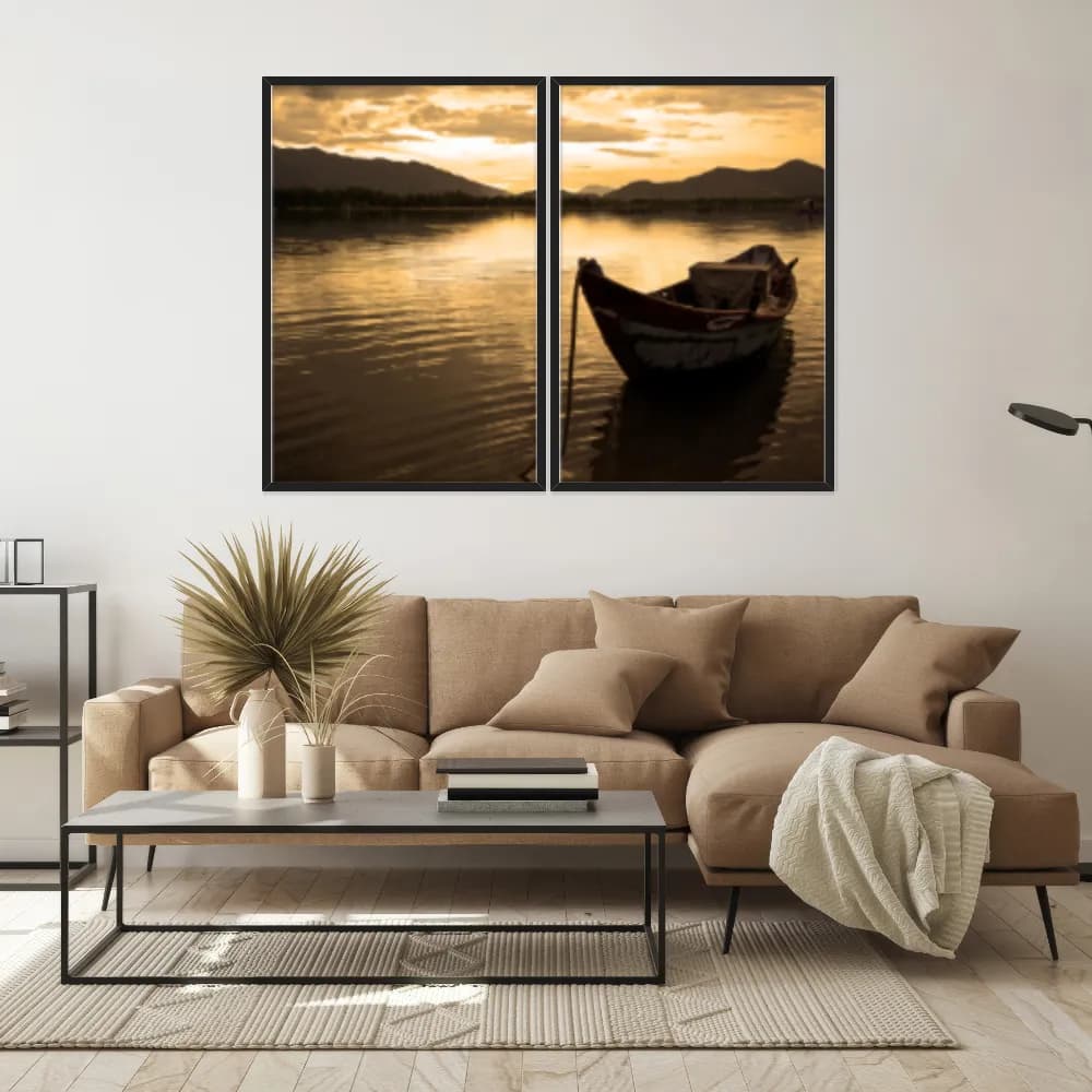 Kit Quadros Decorativos Pôr Do Sol