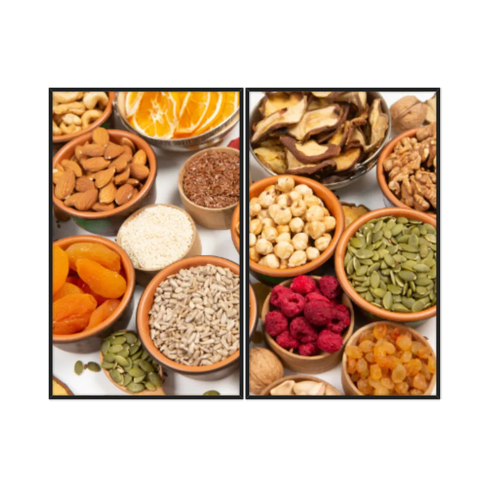 Kit Quadros Decorativos Castanhas E Sementes