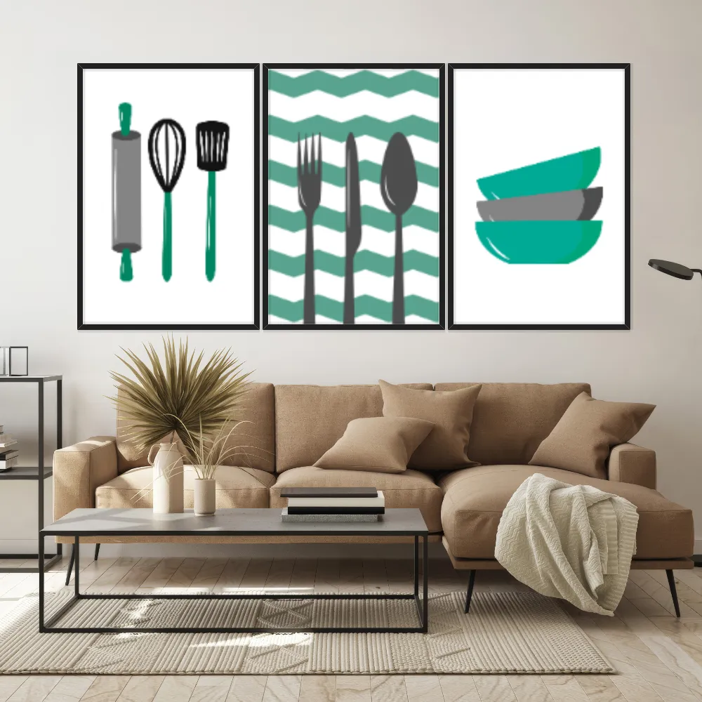 Kit Quadros Decorativos Colheres