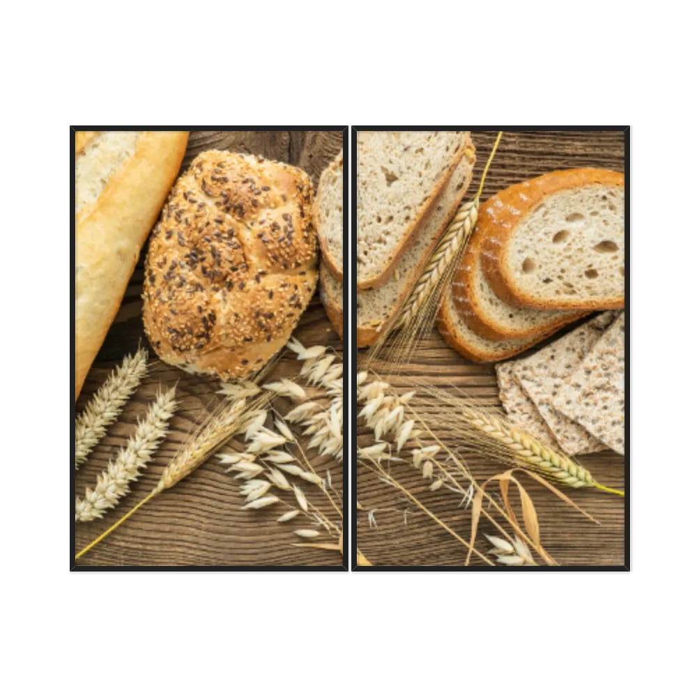 Kit Quadros Decorativos Pães