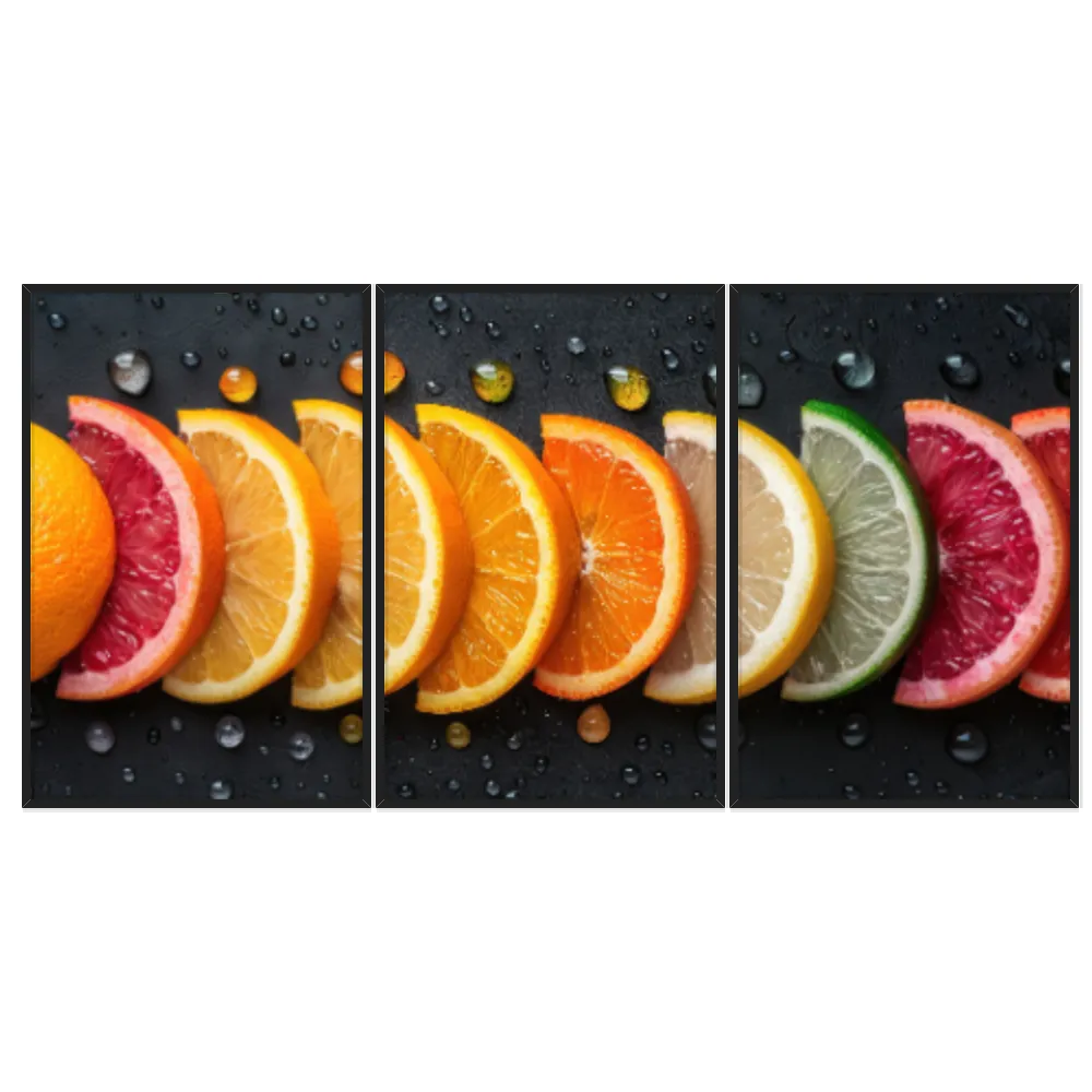 Kit Quadros Decorativos Frutas