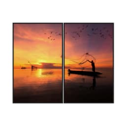Kit Quadros Decorativos Pôr Do Sol