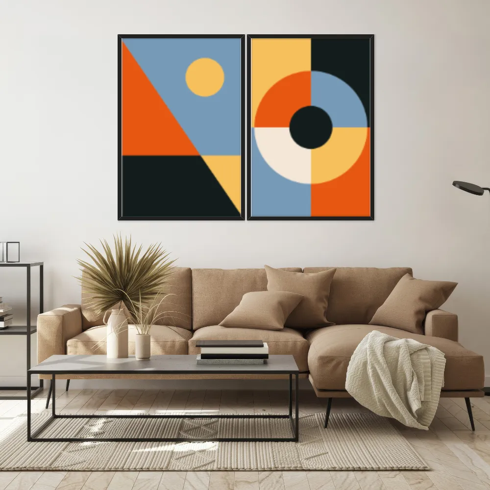 Kit Quadros Decorativos Geométrico