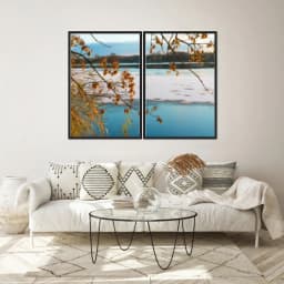 Kit Quadros Decorativos Lago Congelado