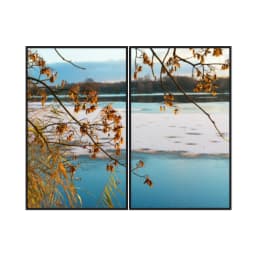 Kit Quadros Decorativos Lago Congelado