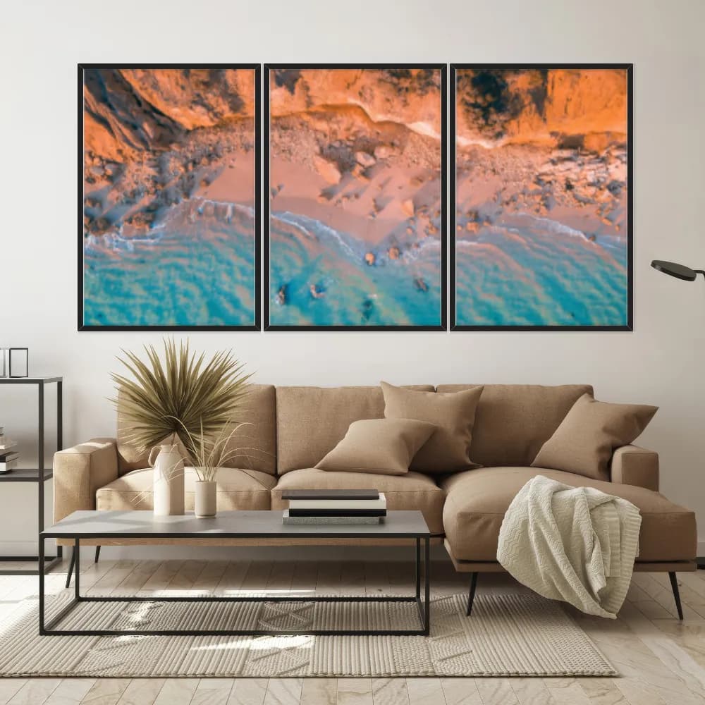 Kit Quadros Decorativos Mar Na Areia
