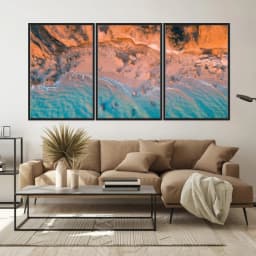Kit Quadros Decorativos Mar Na Areia