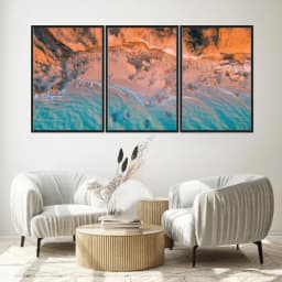 Kit Quadros Decorativos Mar Na Areia