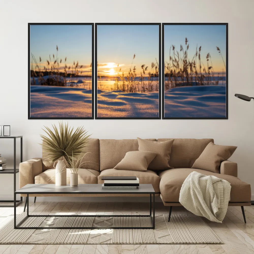 Kit Quadros Decorativos Lago Congelado