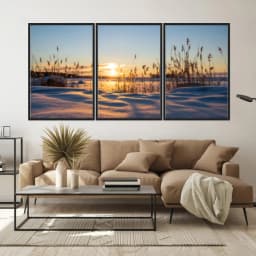 Kit Quadros Decorativos Lago Congelado