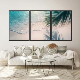 Kit Quadros Decorativos Mar Na Areia