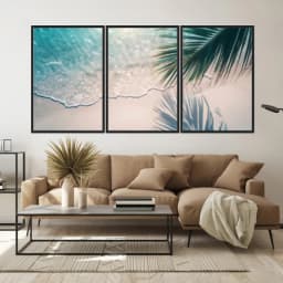 Kit Quadros Decorativos Mar Na Areia