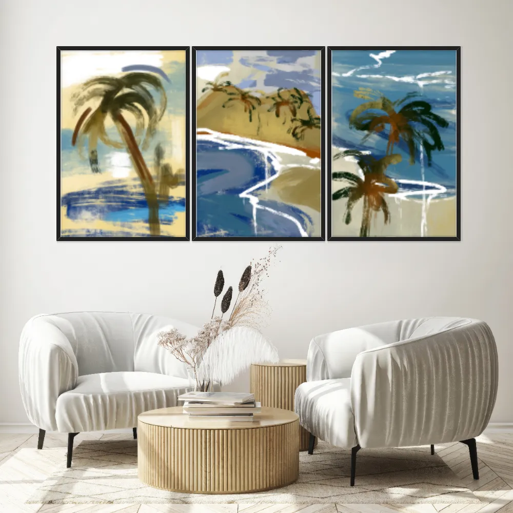 Kit Quadros Decorativos Pintura De Mar
