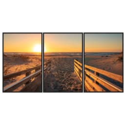 Kit Quadros Decorativos Estrada Com Vista Para O Mar