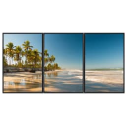 Kit Quadros Decorativos Coqueiro Na Praia