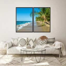 Kit Quadros Decorativos Coqueiro Na Praia