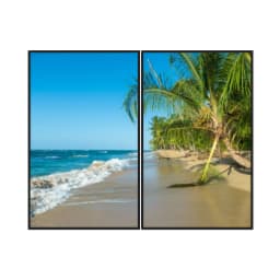 Kit Quadros Decorativos Coqueiro Na Praia