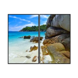 Kit Quadros Decorativos Mar Com Pedras