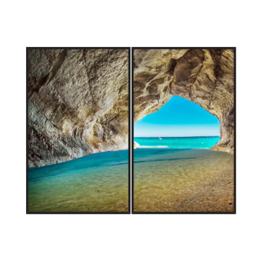 Kit Quadros Decorativos Gruta Com Caverna