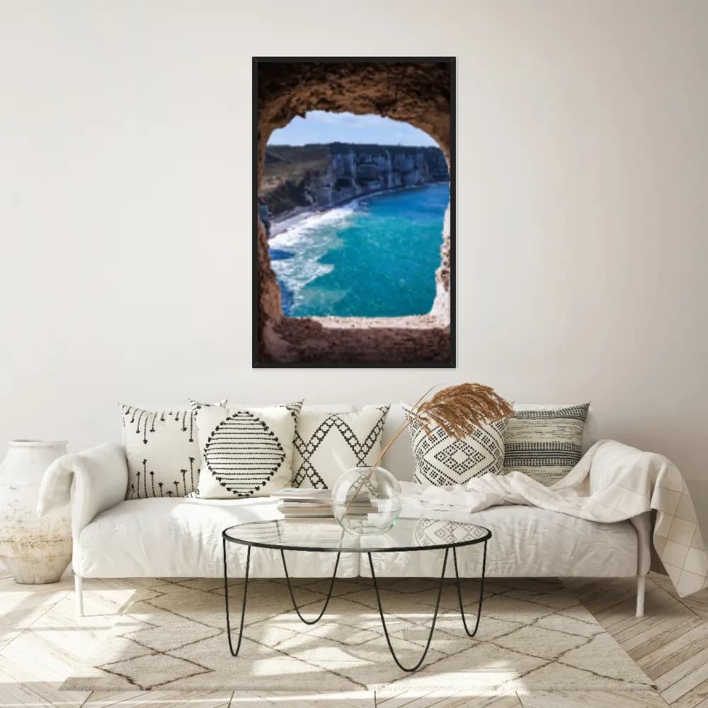 Quadro Decorativo Penhasco Com Mar Azul
