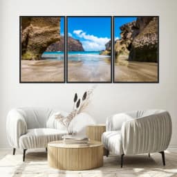 Kit Quadros Decorativos Mar Com Montanha