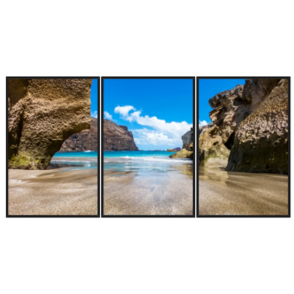 Kit Quadros Decorativos Mar Com Montanha