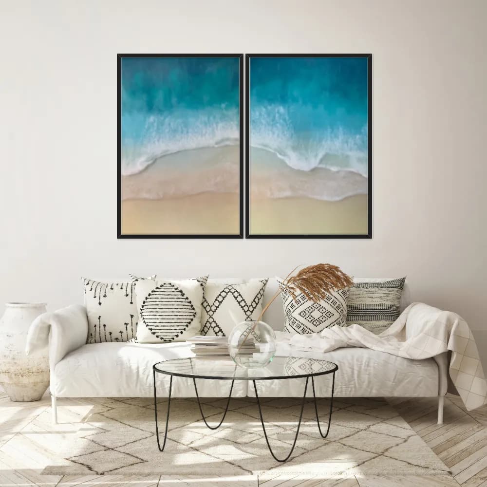 Kit Quadros Decorativos Mar Na Areia