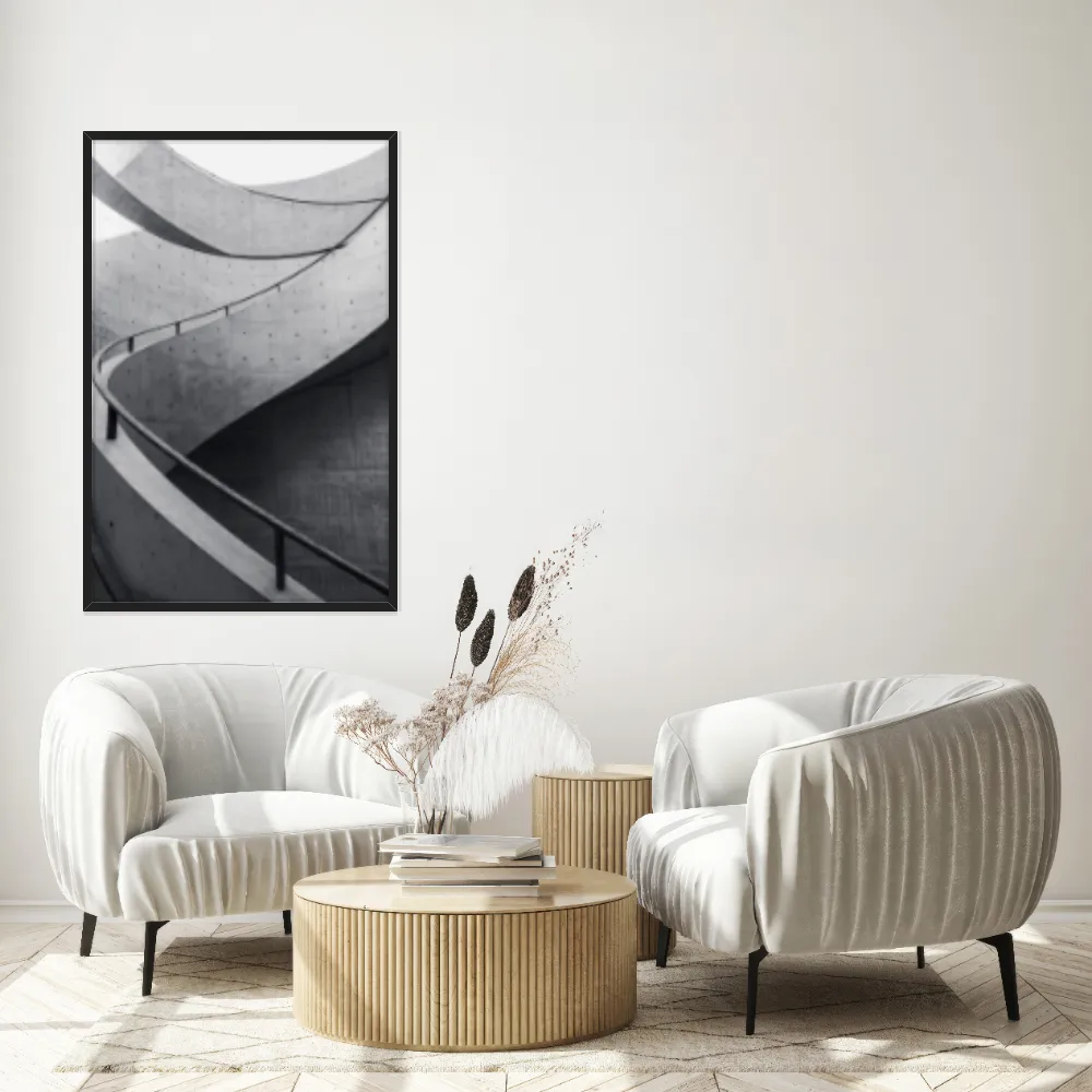 Quadro Decorativo Escada Concreto Conceitual
