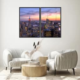 Kit Quadros Decorativos Midtown Nova York