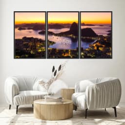 Kit Quadros Decorativos Rio De Janeiro